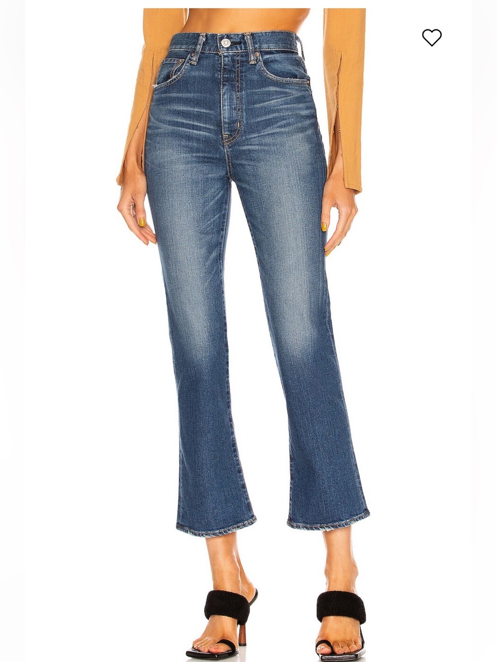 🧋Moussy Vintage Otis Flare High Waisted Made in Japan Denim blue size 26